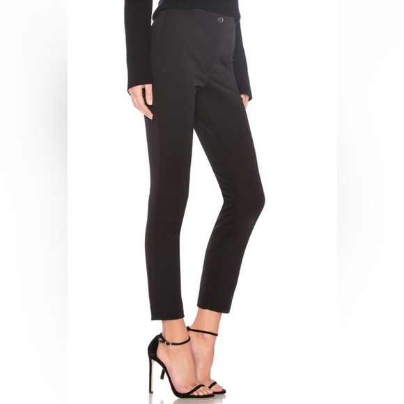 Theory Black Clean Cigarette Business Casual Trousers Pants Sz 12 - Picture 2 of 11